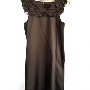 Madewell Black A-Line Mini Dress Square Neck
